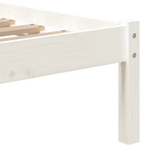 Estrutura cama pequena solteiro 75x190 cm madeira maciça branco