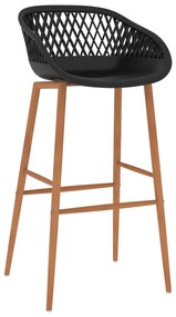 Cadeiras de bar 4 pcs preto