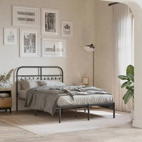 Cabeceira de cama 120 cm metal preto