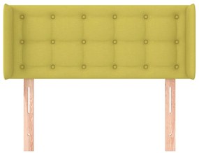 Cabeceira de cama c/ abas tecido 103x16x78/88 cm verde