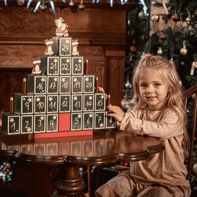 Calendário do Advento Árvore de Natal em madeira