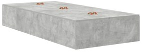 Cama de Armazenamento Cinza Concreto 90x200 cm