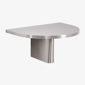 Mesinha De Cabeceira Flutuante 40x30 Cm Mayeli Aço Inoxidável - Sklum