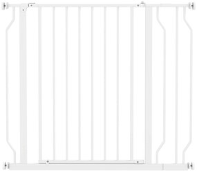 PawHut Barreira de Segurança para Cães Extensível para Escadas e Portas 75-95cm com  Extensão de 10 cm Altura 76 cm Branco | Aosom Portugal