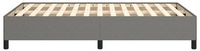 Estrutura de cama sem colchão cinza escuro 120x190 cm tecido