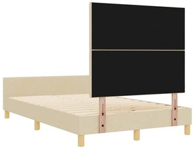 Cama vidaXL Creme 120x200 cm em Tecido