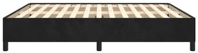 Estrutura de cama sem colchão 160x200 cm veludo preto