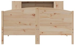 Cama com estante sem colchão 120x190 cm pinho maciço