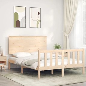 Cama sem colchão 140x200 cm madeira de pinho maciça