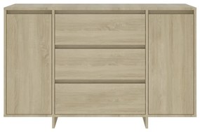 Aparador Endy com 3 Gavetas de 120 cm - Carvalho - Design Moderno