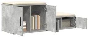 Armário de Armazenamento vidaXL Cinza Concreto 108x41x40 cm Madeira de