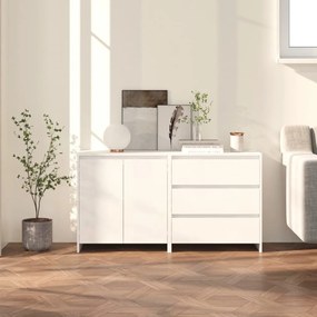 vidaXL Aparadores 2 pcs madeira processada branco