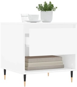 Mesas de centro 2 pcs 50x46x50 cm derivados de madeira branco