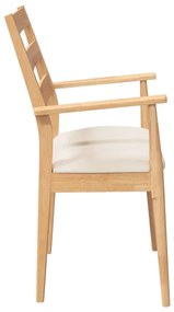 Cadeiras de jantar com almofadões 2 pcs madeira maciça