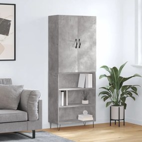 Armário alto 69,5x34x180 cm derivados de madeira cinza cimento