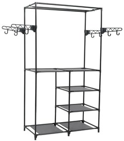 Suporte para Roupas Aço e Tecido Não Tecido 87x44x158 cm Preto