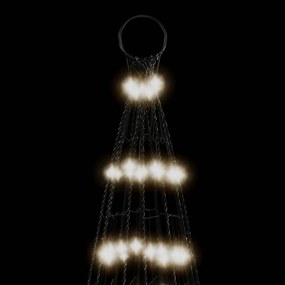 LED Árvore de Natal no mastro 1534 LEDs Branco Frio 500 cm