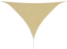 vidaXL Guarda-sol tecido Oxford triangular 3,6x3,6x3,6 m bege