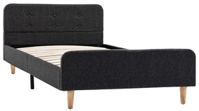 Estrutura de cama 90x200 cm serapilheira cinzento-escuro