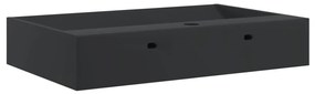 Lavatório 60x38x11 cm mineral/mármore fundido mate preto