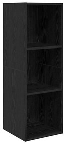 Conjunto de móvel de TV 4 pcs Carvalho preto Madeira processada