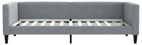 Sofá-cama c/ gavetão e gavetas 100x200 cm tecido cinzento-claro