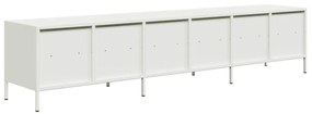Móvel de TV 202x39x43,5 cm aço laminado a frio branco