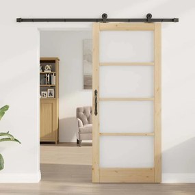 Porta Deslizante com Conjunto de Ferragens 'ORKDAL'Madeira Sólida e Vi