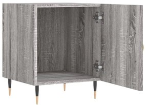 Mesa cabeceira 40x40x50 cm derivados de madeira cinzento sonoma
