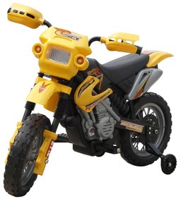vidaXL Motocicleta para crianças amarelo e preto
