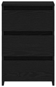 Cômodas de cabeceira vidaXL 2 pcs Carvalho Preto 40x35x62,5 cm Madeira