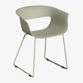 Cadeira De Jardim Em Polipropileno E Aço Alanys Verde Sálvia - Sklum