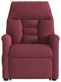 Poltrona reclinável elevatória tecido vermelho tinto