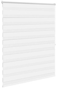 Estore de rolo 120 x 175 cm, linhas de zebra / Branca