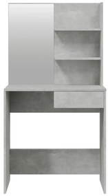 Toucador com espelho 74,5x40x141 cm cinzento cimento