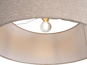 Candeeiro de pé dourado ajustável com abajur de tecido bege Teddy 50cm - Editor