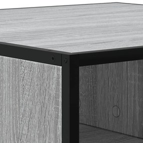 Mesa de centro derivados de madeira e metal cinzento sonoma