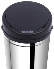 Caixote do lixo Balde do Lixo 50 L Sensor Detetor Movimento Automático Balde Aço