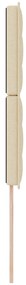 Cabeceira Design Linhas Creme 90 cm Tecido