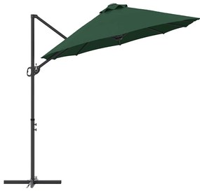 Guarda-sol cantilever de jardim Verde 372 x 198 x 253 cm