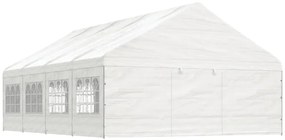Gazebo com telhado 8,92x5,88x3,75 m polietileno branco