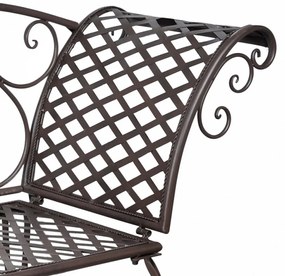 Chaise lounge para jardim 128 cm aço antigo castanho
