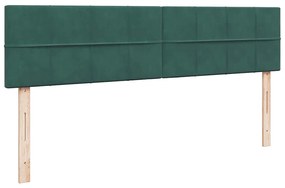 Estrutura de cama otomana com colchão verde escuro Veludo
