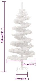 Árvore de Natal rotativa pré-iluminada + suporte PVC branco