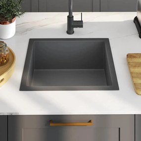 Lava-louça de cozinha artesanal aço inoxidável preto