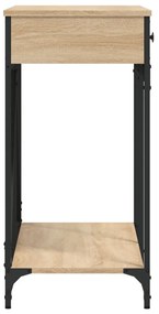 Mesa consola 100x39x78,5 cm derivados madeira carvalho sonoma