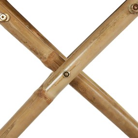 Cadeiras de realizador dobráveis 2 pcs bambu e tecido verde