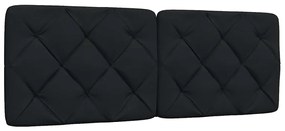 Estrutura de cama com LED sem colchão 120x200 cm tecido preto
