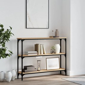 vidaXL Mesa consola 100x22,5x75cm derivados de madeira carvalho sonoma
