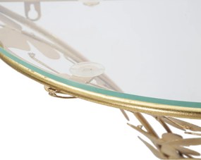 MESA DE CABECEIRA WALL BUTTERFLIES 44,5X24,5X34,5 CM DOURADA